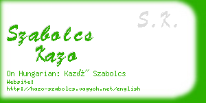 szabolcs kazo business card